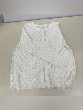 Blair Cream Open-Knit Button Front Cardigan